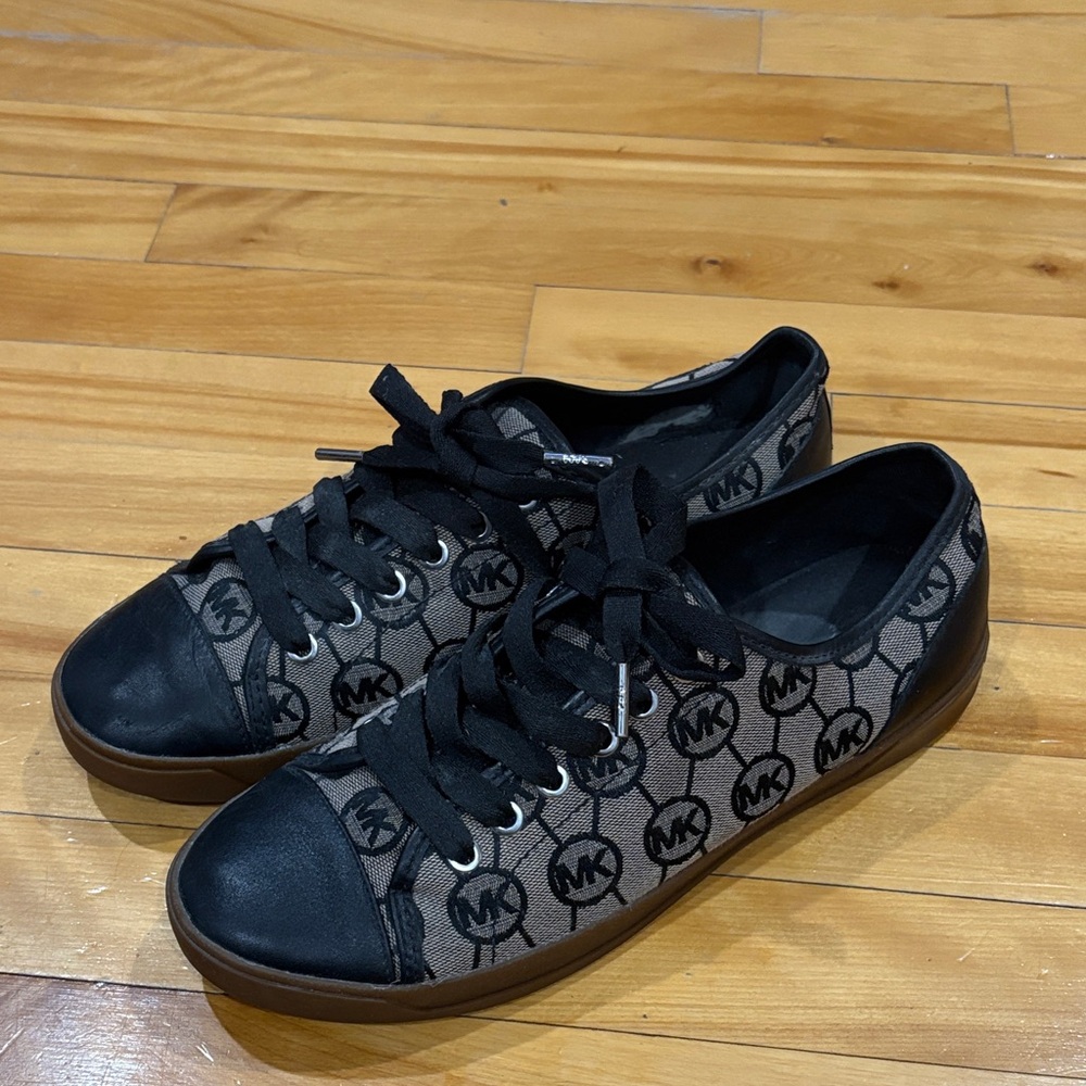 MK Michael Kors Black and Brown Sneakers